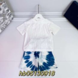 Women's T-shirt Children's Boys' Set Summer Fashionable White Short Sleeve Shorts Cotton Casual