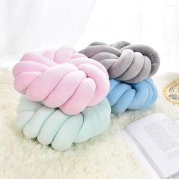 Pillow Knot Ball Pillows Braided Design Soft Round Plush Throw Knotted Handmade Home Decoration