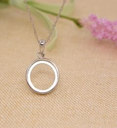 925 Sterling Silver 15X15MM Round Cabochon Semi Mount Pendant Bridal Jewelry Fine Silver Pendant Setting8896691