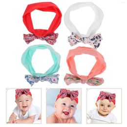 Bandanas 4 PCS Children's Hair Accessories Baby Lovely Headdress Headband Christmas Headbands Bow Tie
