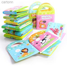 Bath Toys Soft Baby EVA Cartoon Bath Books with BB Whistle Early Educational Bathroom Toys Activity Waterproof Pages Baby Book for Toddler 240413