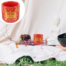 Bowls 2 Pcs Yoga Decor Offerings Holy Water Cup Lotus Church Supply Ceramics Sacrifice