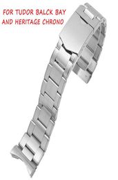 22mm Solid Stainless Steel Watchband for Tudor Black Bay 79230 79730 Heritage Chrono Watch Strap Wrist Bracelet on No Rivet H09158052049