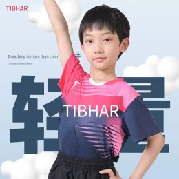 Jerseys Tibhar 2022 kids children Table tennis clothes sportswear short sleeve Sweater tshirts ping pong Sport Jerseys top