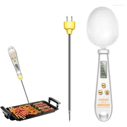 Measuring Tools Food Weight Scale Spoon 2-in-1 Kitchen Food-Grade Probe LCD Display Electronic Stainless