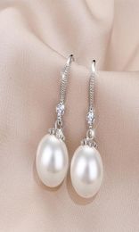 Dangle Chandelier Exquisite Simple Big Clear Pearl Earrings Round White Jewellery Classic For Women Elegant GiftsDangle8348191