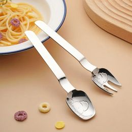 Spoons 304 Stainless Steel Koala Bear Cutlery For Children Cartoon Cute Kid Spoon Fork Teaspoon Dinnerware Kitchen Tableware Cake