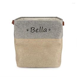 Dog Apparel Customised Toy Basket Minimalism Style Cat Storage Box Print Name Baskets For Dogs Clothes Shoes Pet Supplise