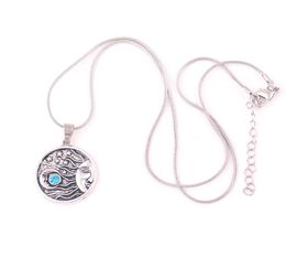 New Arrival Moon Stars Celestial Pendant Antique Silver Astrology Universe Link Chain Necklace Jewelry4880908