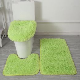 Durable Bathroom Rug Pads Soft Toilet Mat Super Soft Bathroom Rug Set with Non-slip Absorbent Floor Mat for Home Bathroom