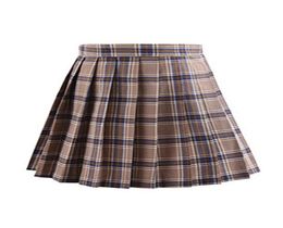 2020 In Stock Plus Size Uniform Skirts Cosplay Plaid Skirt with different colors size Cocktail Dresses JK021397387