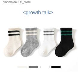 Kids Socks New Childrens Sports Baby Girl Socks Newborn Mother Childrens Sofa Socks Solid Colour Childrens Socks Cotton Girl Clothing Accessories Q240413