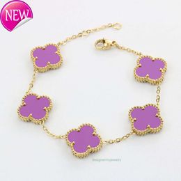 new van fourleaf clover bracelet designer jewelryfashion vintage bracelets clover leaf luxury design wedding Jewellery chirstmas gift high quality