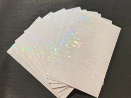 Paper Holographic Foil Adhesive Tape Back Broken Glasses Hot Stamping On Paper Plastic 50 Sheets 210 x 297 MM DIY Package Colour Card