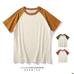 Men'S T-Shirts Akkad Kuti Japanese Retro Style Male Crew Neck Raglan Sleeves Tshirts Student Casual Good Collocation Tee 100% Cotton 2 Dhlqg