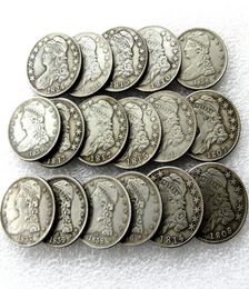 US Mix Date 18071839 17pcs CAPPED BUST HALF DOLLAR Craft Silver Plated Copy Coin metal dies manufacturing factory 5743265