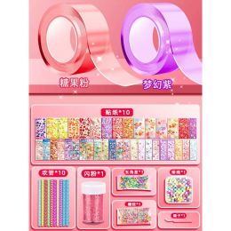 Tape Nanotape Pinching and Blowing Bubble Material Bag Full Set for Children and Girls Cute Water Ball Air Nanoglue 2016