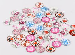 Mixed 18mm Glass Medical Caduceus Nurse RN Button Snaps Charm Fit For DIY Snap Jewellery Baseball1046116