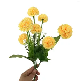 Decorative Flowers Realistic Artificial Flower Daily DIY Simulation Party Home Decor Living Room 9 Heads Po Prop Silk Cloth Fake