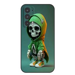 Black Tpu Case For Motorola Moto G13 G23 G53 G73 E13 E22 E22I Phone Cover Skull Insect Eagle