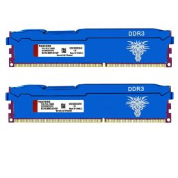 RAMs Blue DDR3 RAM 4GB 1333MHz 1600MHz Desktop Memory PC310600 PC312800 240Pin NonECC Unbuffered DIMM Blue Sink Red board