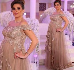 2019 Maternity Evening Dresses Off Shoulder Lace Applique Bodice Mother of the Bride Party Gowns Long Tulle Prom Dresses7763776