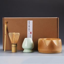 set Matcha Tea Set Ceramic Kiln Change Matcha Bowl Traditional Handmade Tea Tools Indoor Japanese Tea Culture Gift Sets