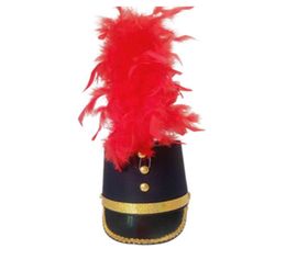 Unisex Army Performance Top Hats With Feather Festival Party Headwear Drum Cap Carnival Singer Dancer Accessories7314119