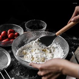 Bowls Stone Pattern Hammer Japanese Style Glass Bowl Fruit Salad Vegetable Dessert Transparent Creative