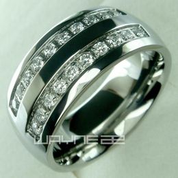 His mens stainless steel solid ring band wedding engagment ring size from 8 9 10 11 12 13 14 152959592