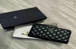 Designer Handbag Bag Wallet Womens Mens New Soft Leather Long Zipper Lingge Card Wallet Large Capacity Hand Mobile Phone L4846726