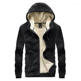 Men's Hoodies 2024 Fashiong Winter Fleece Hoodie Sweatshirt Mens Thick Warm Coat Male Solid Colour Jacket Men Brand Clothing 8XL