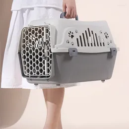 Cat Carriers Portable Carrier Breathable PP Air Box For Travel Pet Dog Transportation Cage Thickened Pressure-resistant