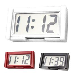 Mini Digital Clock Portable Large Screen Durable Car Dashboard Clock Self Adhesive Electronics Clock For Home Accessory