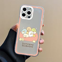 Japan s-sumikkogurashi Phone Case Phone Case For iPhone 11 12 Mini 13 14 15 Pro Max Transparent Shell