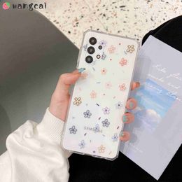 For Realme 9 Pro Plus 5 5s 5i 6i V11 V11s XT X2 X7 Max Narzo 50 Phone Case Cute Flower Flowers Transparent Soft Silicone Cover