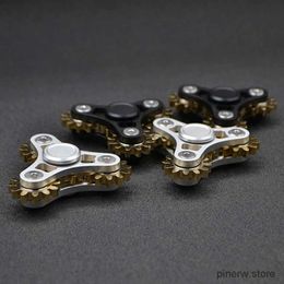 Decompression Toy New Multi Gear Rotating Fidget Spinner Boy Gift Nine Tooth Linkage Finger Tip Gyroscope Anti-Anxiety Toy For Kids Adults Gift