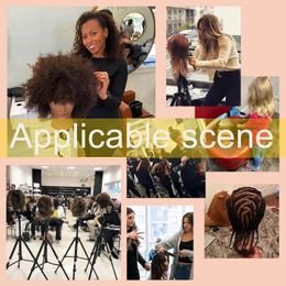 Afro Mannequin Head 100% Human Hair Traininghead Styling Head Braid Hair Dolls Head for Practising Cornrows and Braids 6inches