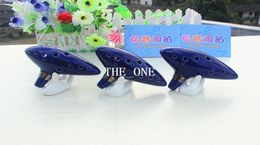 High Qualty Blue 12 Holes Ocarina Kiln fired Ceramic Alto C Legend of Zelda Zelda Ocarina Flute of Time Jingdezhen ceramic ocarina9391083