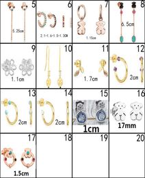 2020 100 925 Sterling Silver Bear Stud Earrings Classic Pierced Stud Earrings Jewelry Manufacturers Whole 97183376