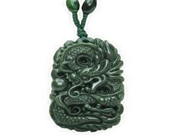 Xinjiang Hetian Jade Anhänger Men039s Anhänger Jade Halskette Saphir Zodiac Drache Jade Anhänger männlicher Zertifikat6204569