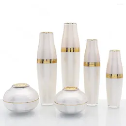 Storage Bottles 30g50g30ml50ml80ml120ml Acrylic Jar Plastic Bottle Pot Tin Essence Cream Mask Gel Lotion Emulsion Serum Foundation Toner