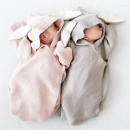 Blankets Ears Sleeping Bag Knitted Baby Quilt