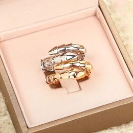 Cluster Rings High Quality 925 Sterling Silver Snake Bone Ring Ladies Fashion Personality Jewelry Party Valentine's Day Gift