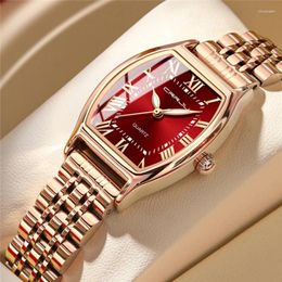 Wristwatches Fashion Casual Watches For Women Luxury Quartz Watch Elegant Dress Ladies Waterproof Stainless Steel Clock