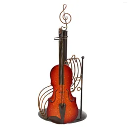 Towel Roll Holder Violin Appearance Eye Catching Paper Stand Baking Varnish Style Standing For Bathroom