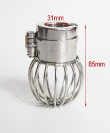 NEWEST Stealth Lock Design Scrotum Pendant Stainless Steel Ball Stretchers Cock Ring Locking Male Sex Toys7073434