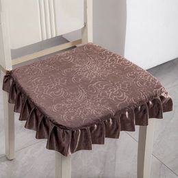 High-quality Lace Home Cushions Four Seasons Universal Dining Chair Anti-slip Pads Simple Style Solid Colour Office Stool Mats