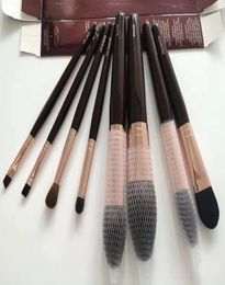 CTSeriers Makup Brush Set Powder Sculpt Bronzer Blusher Eye Smudger Foundation Lip Brush With Retail Box Wool Hair Burgundy DHL3173603