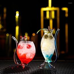 Wine Glasses Creative Glass Straw Cup Whiskey Vampire Heat Resistant Sucking Juice Milk Drinking Tube For Home Bar